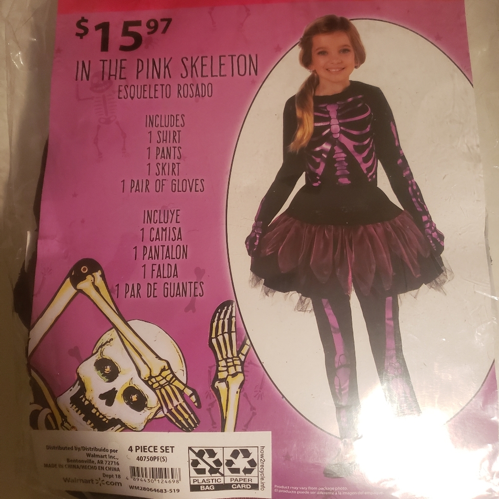 Costume: In the pink skeleton